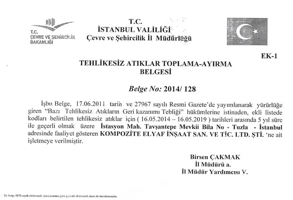 Sertifika ve Belgelerimiz